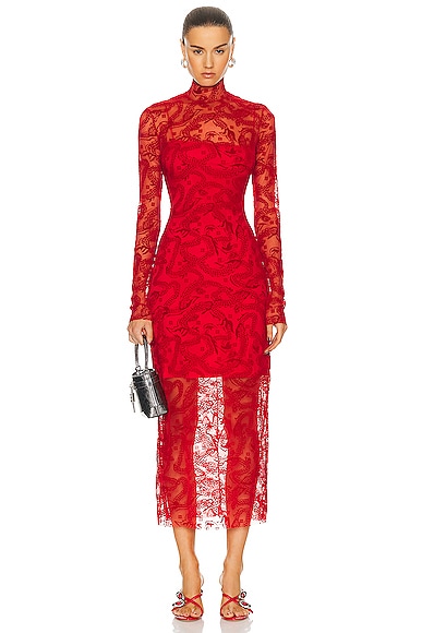Givenchy Long Tulle Dress in Red