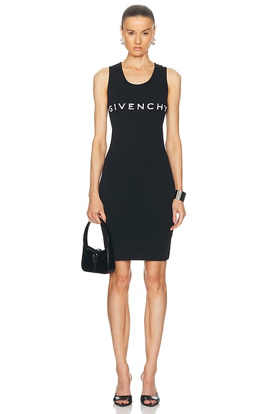 Shop Givenchy Tank Top Mini Dress In Black