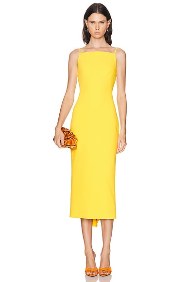 Sliced Midi Kickback Dress