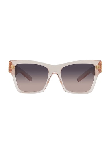 Givenchy Square Sunglasses in Shiny Pink & Gradient Smoke