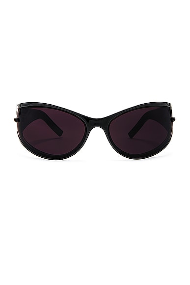 Givenchy Oval Sunglasses in Shiny Black