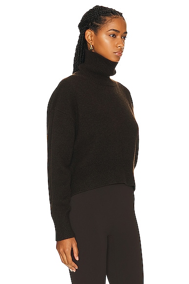 Shop Givenchy High Neck Sweater In Dark Brown