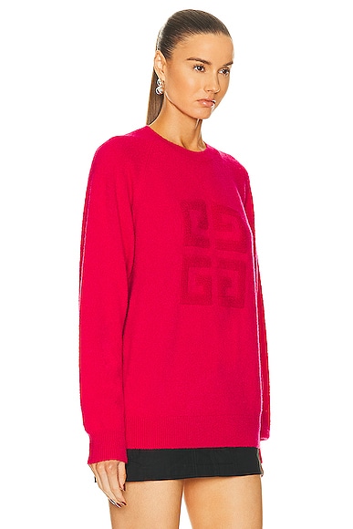 Shop Givenchy Logo Sweater In Cyclamen