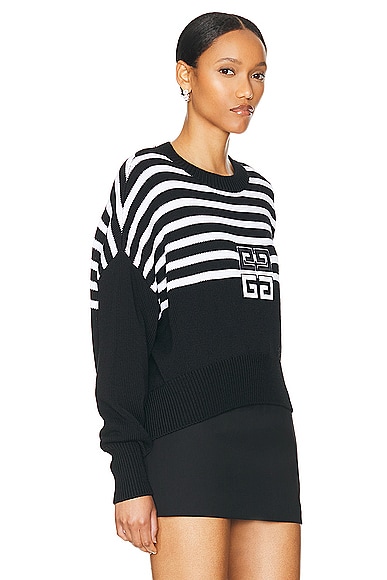 Shop Givenchy Drop Shoulder Sweater In Black