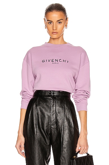 GIVENCHY GIVENCHY LONG SLEEVE SWEATSHIRT IN PURPLE,GIVE-WK41