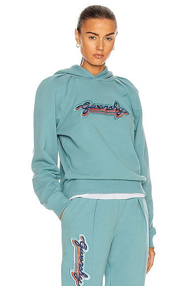 Cropped Embroidered Hoodie