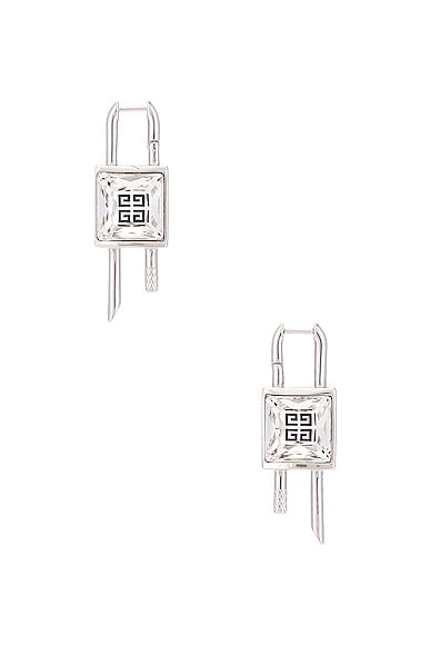 Lock Mini Crystal Earrings