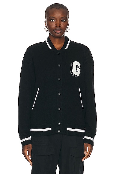 Shop Givenchy Bomber Varsity Jacket In Black