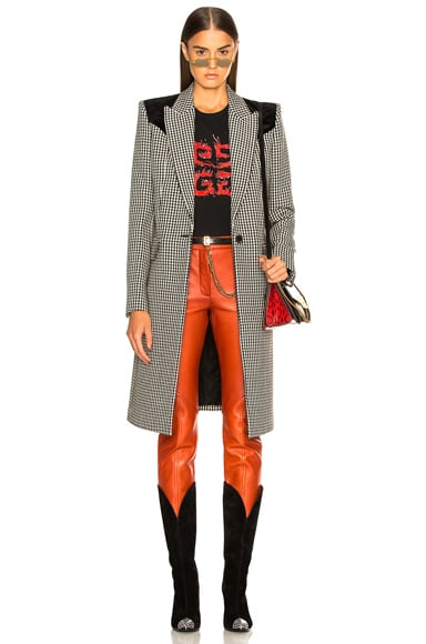 Houndstooth & Velvet Coat