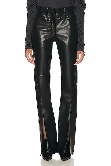 Givenchy Split Leather Pant in Black