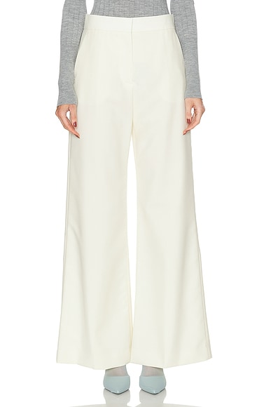 Givenchy Low Waist Wide Leg Pant in Ecru