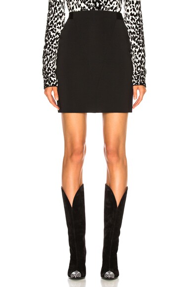 Knit Seamed Mini Skirt