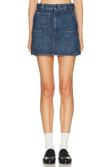 Givenchy Mini Denim Skirt in Medium Blue