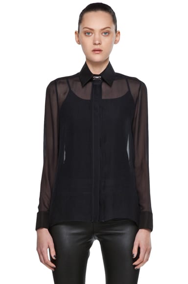 Givenchy Chiffon Blouse in Black | FWRD