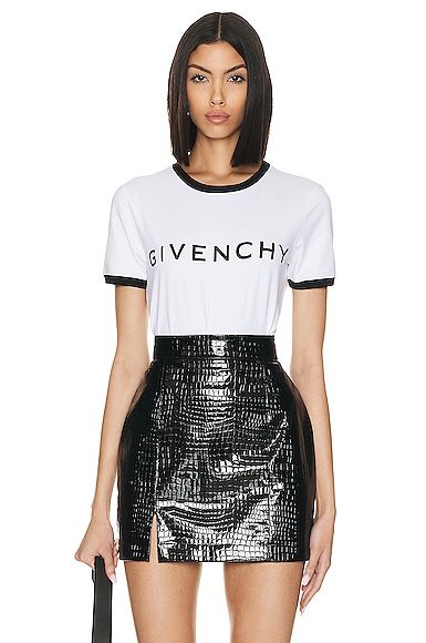 Givenchy Ringer T-shirt in White & Black