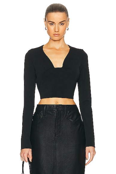 Givenchy Vase Long Sleeve Top in Black
