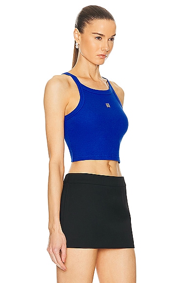 Shop Givenchy Cropped Tank Top In Iris Purple