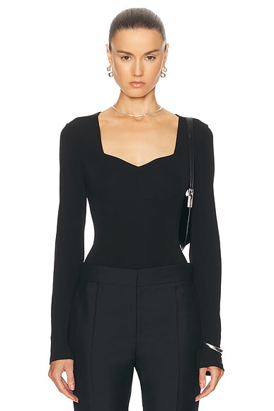 Givenchy Long Sleeve Bodysuit in Black