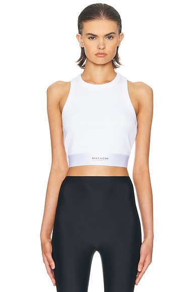 Givenchy Cropped Tank Top in White
