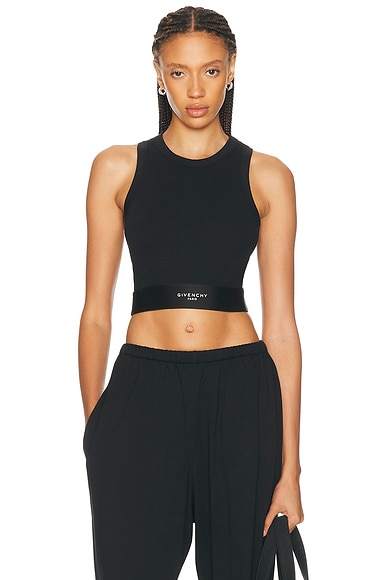Givenchy Cropped Tank Top in Black