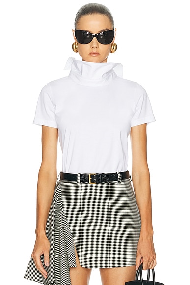 High Collar Popeline T-Shirt