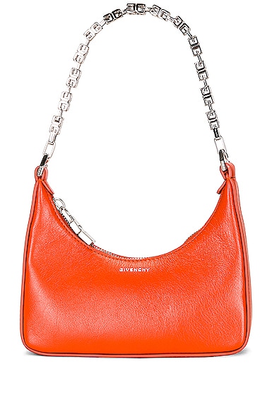 Givenchy Moon Cut Out Mini Hobo Bag in Orange