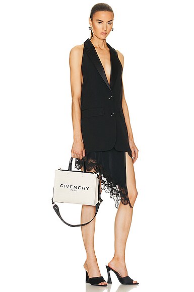 Shop Givenchy Small G-tote Bag In Beige & Black