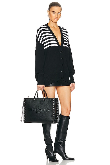 Shop Givenchy Medium G Tote Corset Bag In Black