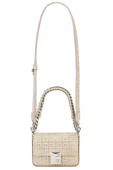 Shop Givenchy Small 4g Crossbody Bag In Dusty Gold