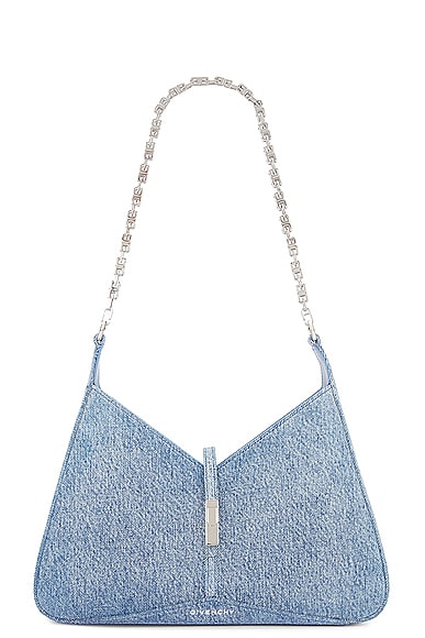 Small Cut Out Zipped Bag in Blue