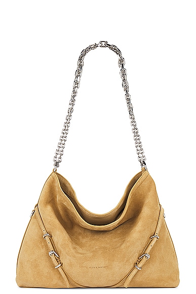 Shop Givenchy Medium Voyou Chain Bag In Hazel