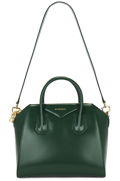 Shop Givenchy Small Antigona Bag In Emerald Green