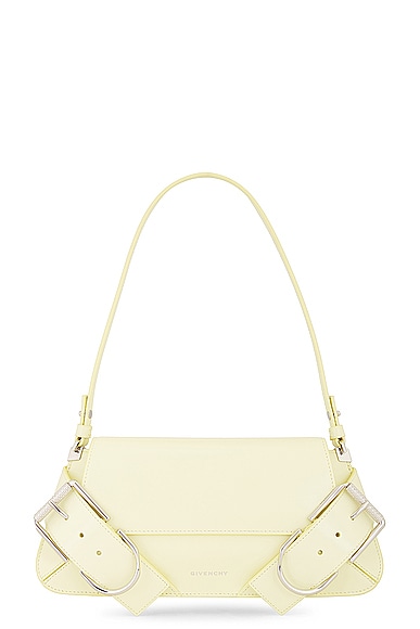 Shop Givenchy Voyou Flap Shoulder Bag In Soft Yellow