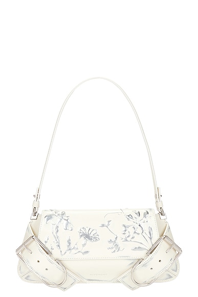 Shop Givenchy Voyou Flap Shoulder Bag In Ivory