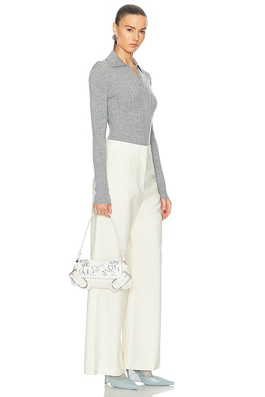 Shop Givenchy Voyou Flap Shoulder Bag In Ivory