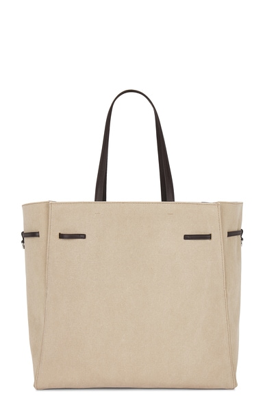 Shop Givenchy Large Voyou East West Tote Bag In Army Beige