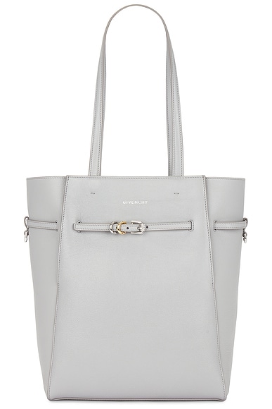 Small Voyou North South Tote Bag in Grey