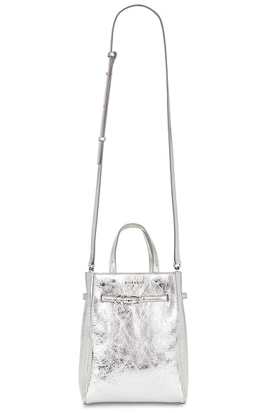 Givenchy Mini Voyou North South Tote Bag in Light Silvery