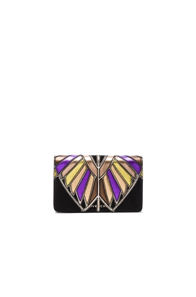 Wings Leather Patchwork Pandora Chain Wallet