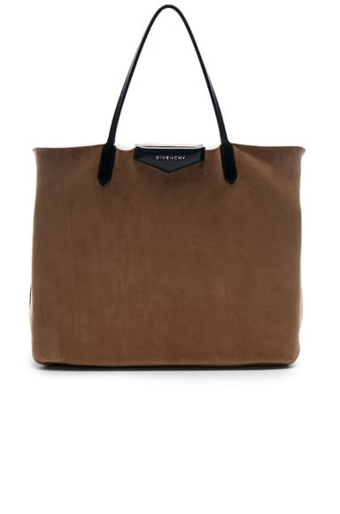 Large Shearling Antigona Reversible Shopping Bag