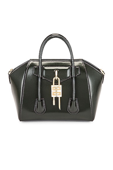 Givenchy Mini Antigona Lock Bag in Dark Green