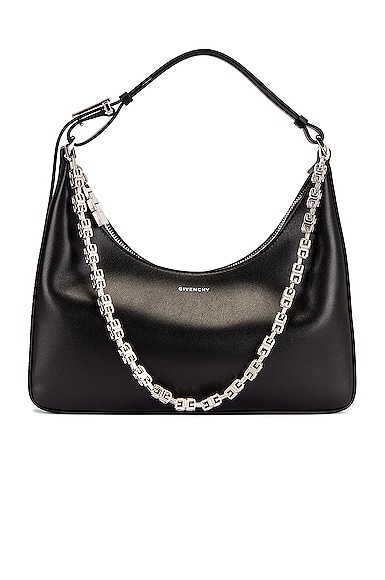 Givenchy Small Moon Cut-Out Hobo Bag in Black