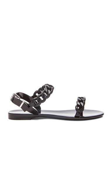 Givenchy Chain Jelly Sandals in Black | FWRD