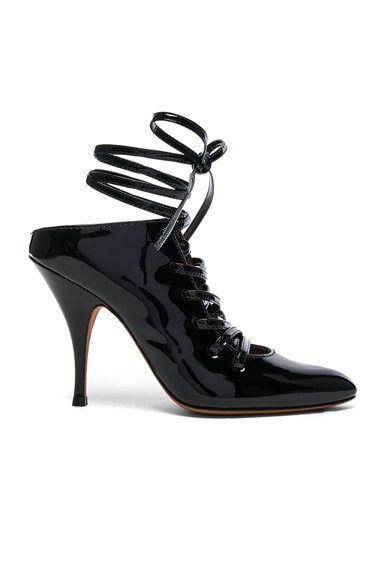Patent Leather Lace Up Heels