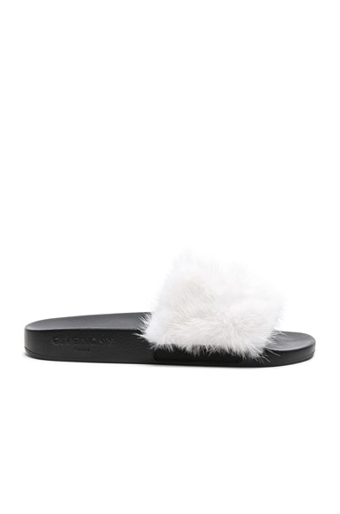 Mink Fur Slides