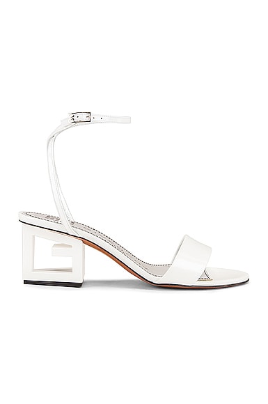 Patent Leather Triangle Heel Strap Sandals