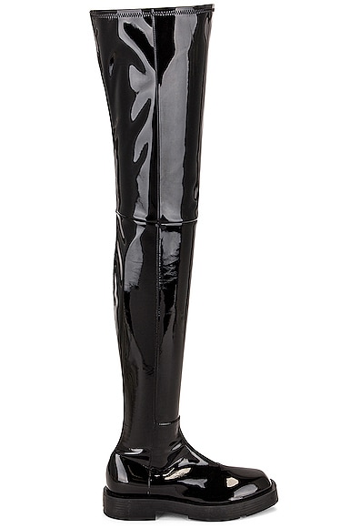 Givenchy Squared Over The Knee Boots in Black