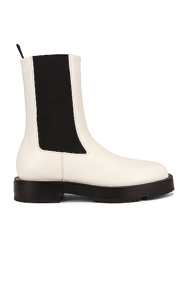 Givenchy Squared Chelsea Ankle Boots in Ivory