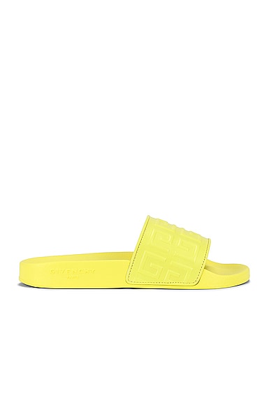 Givenchy 4G Flat Slides in Yellow