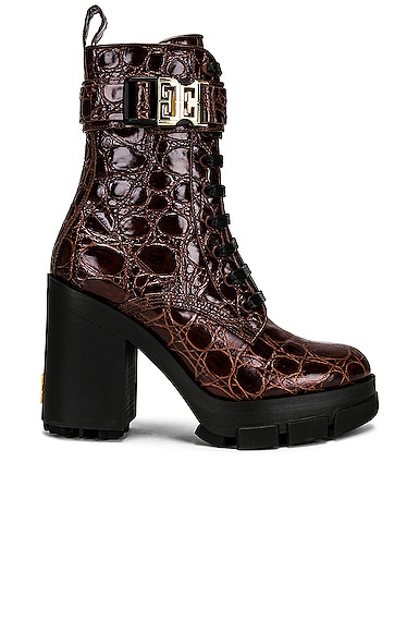 Givenchy Terra Laced Up Ankle boots in Chocolate